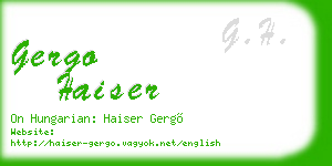 gergo haiser business card